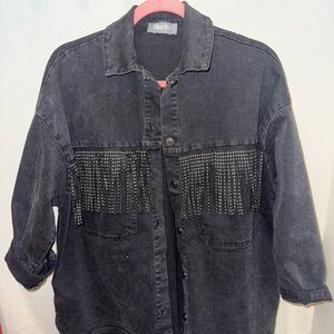 Studded Black Jean Jacket